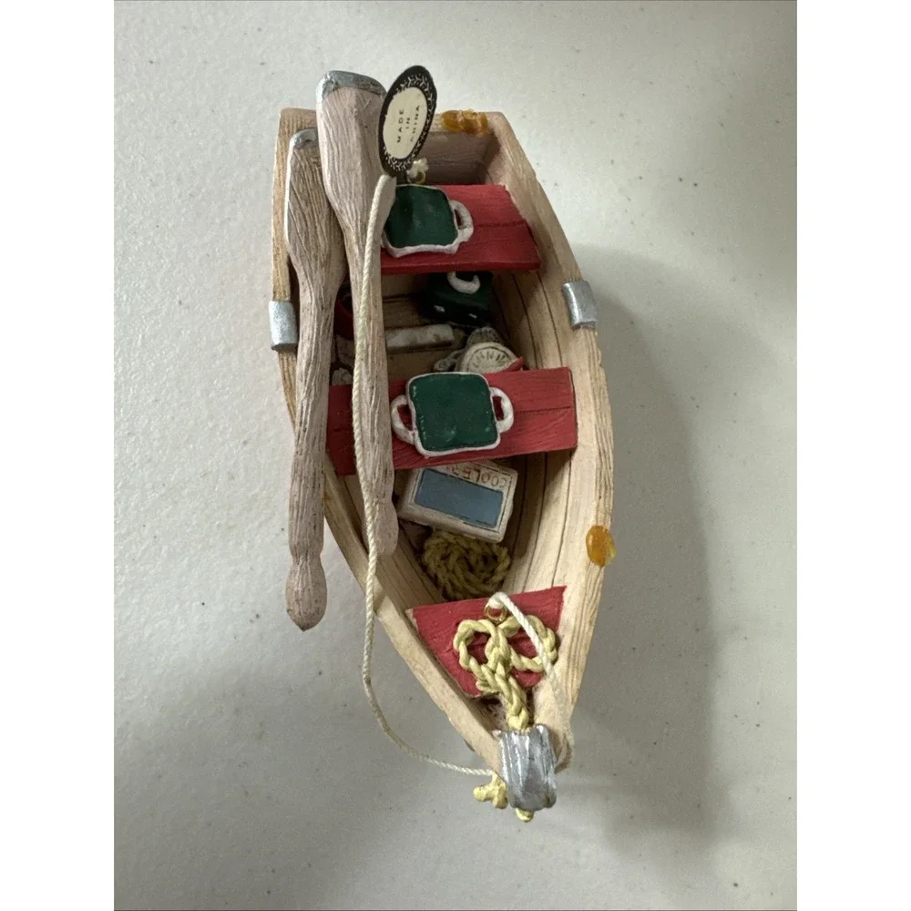 Fish Rowboat Christmas Ornament 